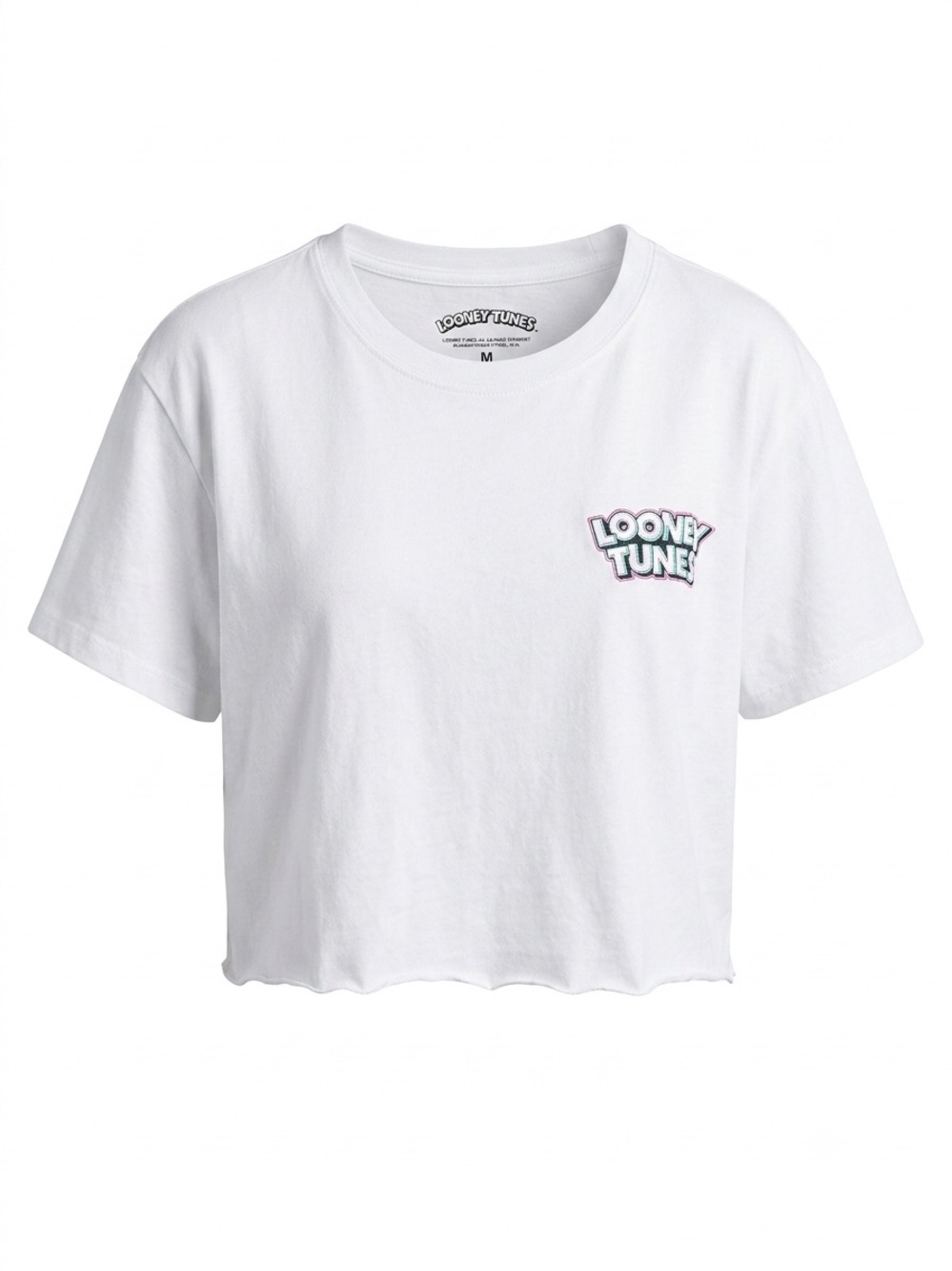 Looney Tunes White Cropped Graphic Tee